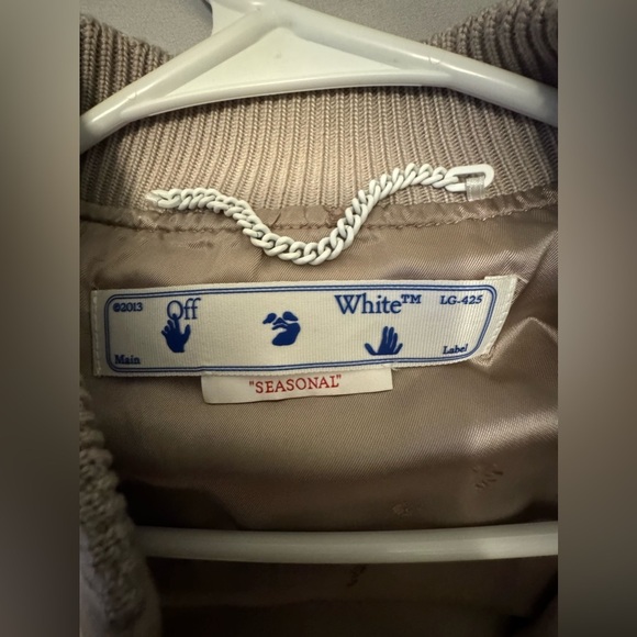 OFF WHITE Varsity Bomber Jacket with Patches - Picture 5 of 7